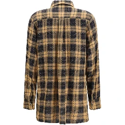 Beige Viscose Pattern Shirt