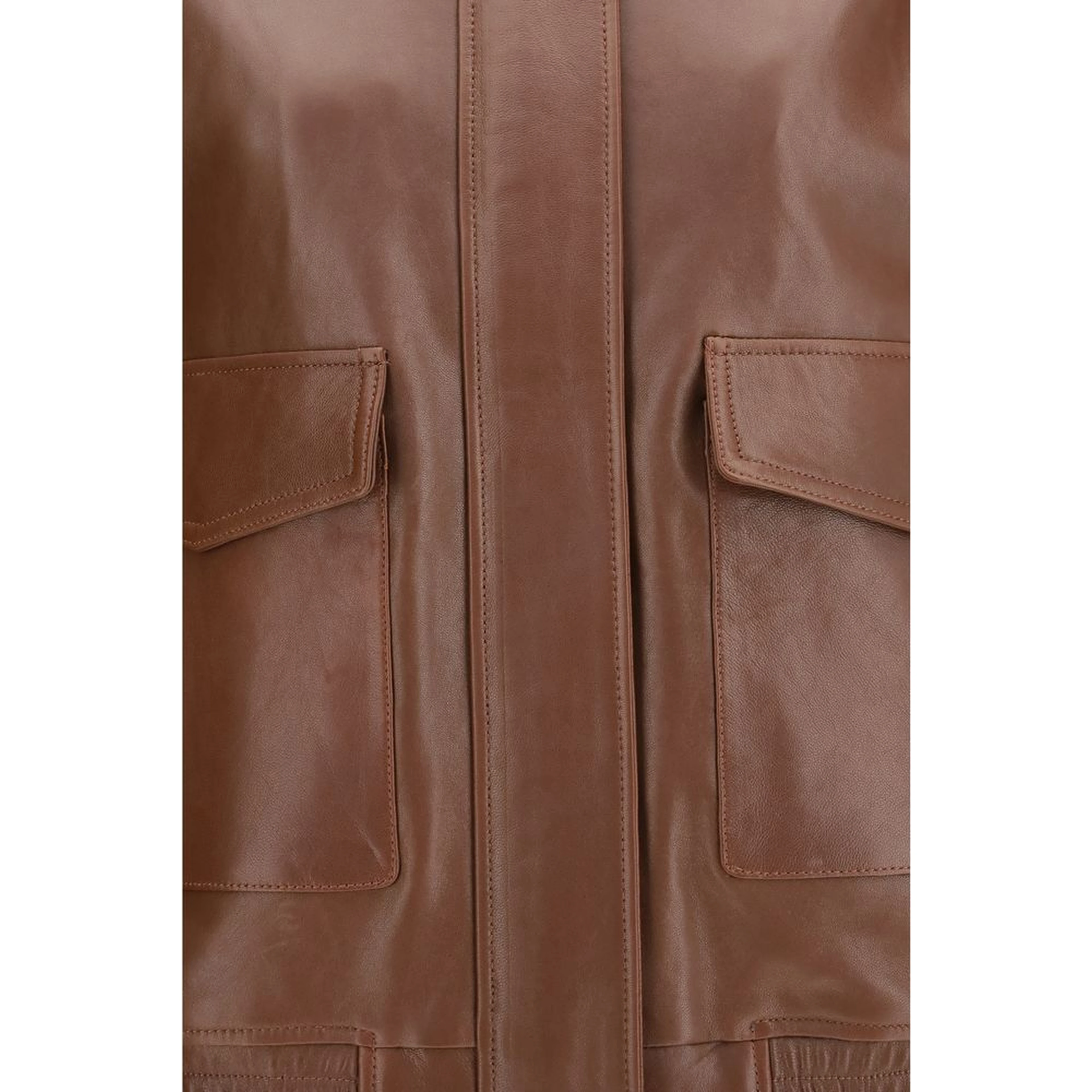 Brown Lamb Ovis Aries Aries Full-Length Jacket