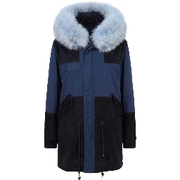 Blue Cotton Women's Jacket