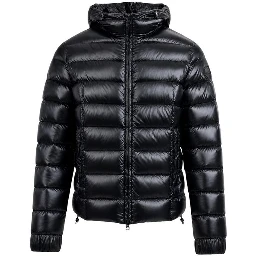 Black Polyamide Full-Length Jacket