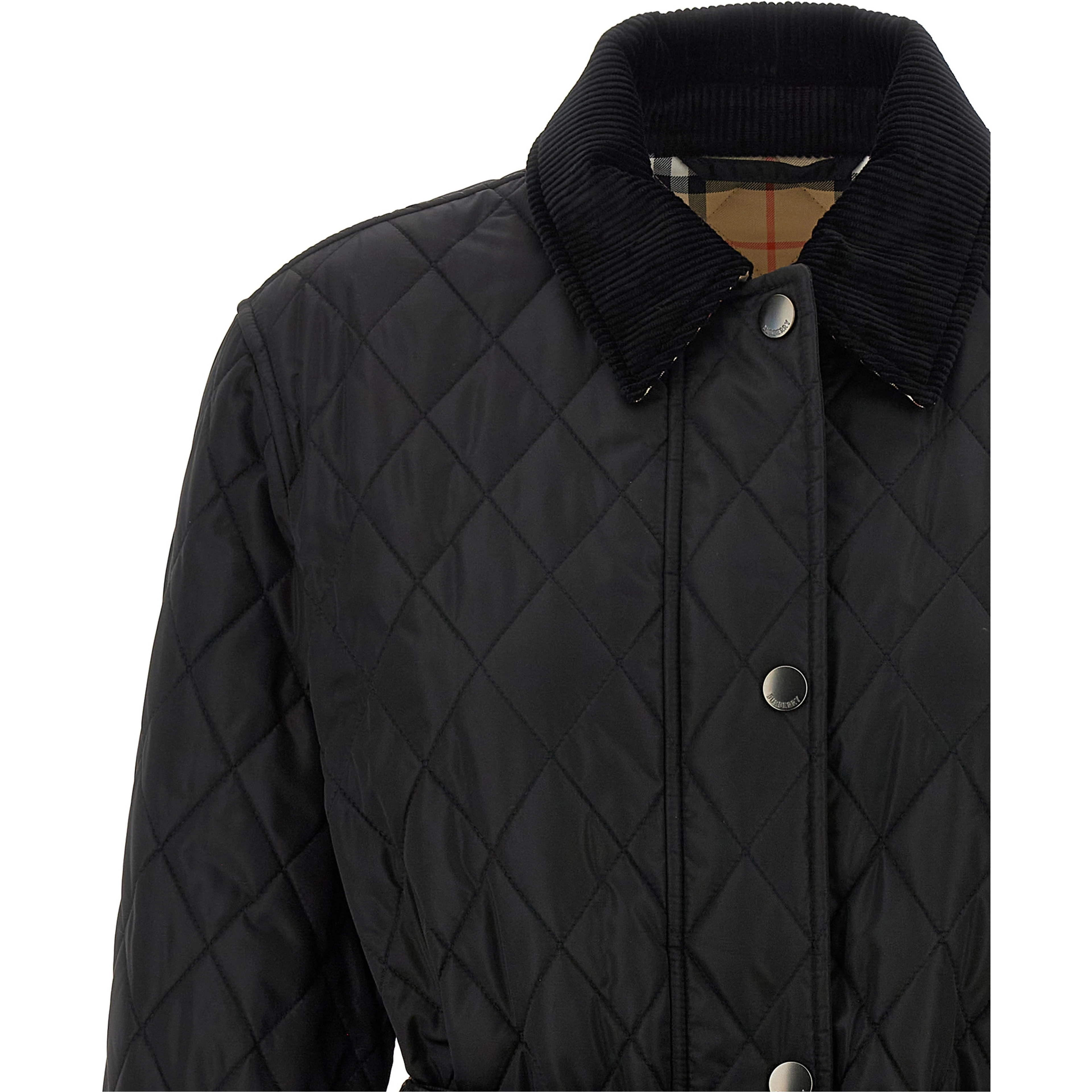 Black Polyamide Full-Length Jacket