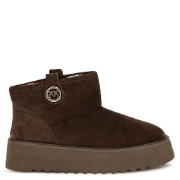Brown Calf Leather Bos Taurus Flat Boots