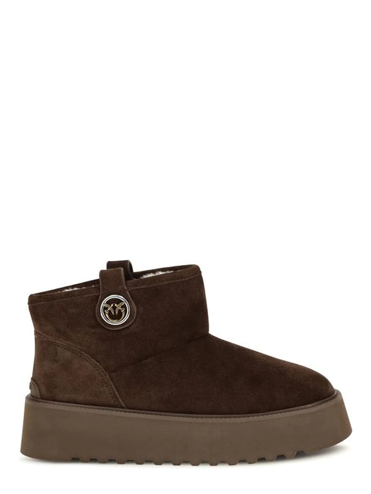 Brown Calf Leather Bos Taurus Flat Boots