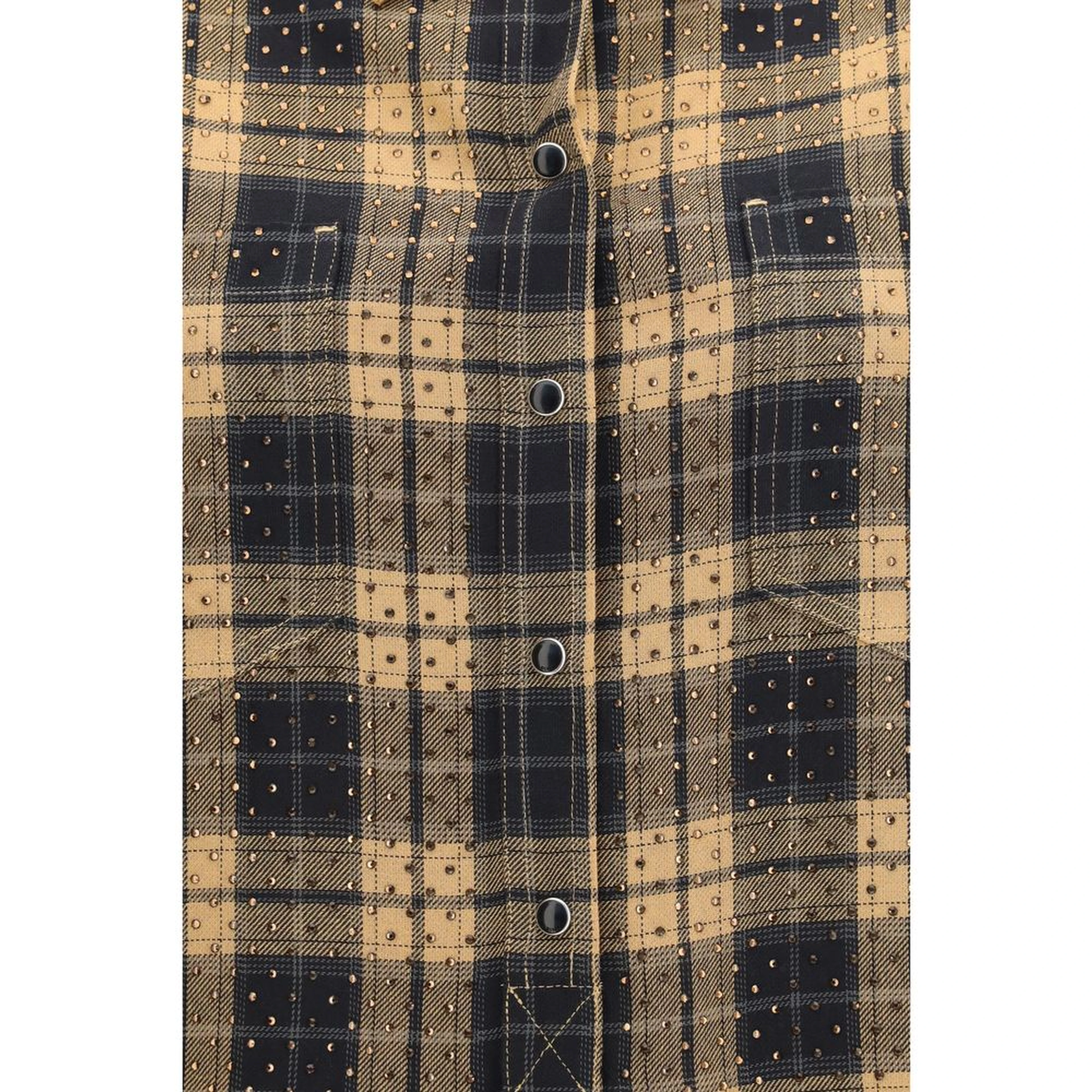 Beige Viscose Pattern Shirt