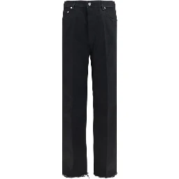 Black Cotton Flared Jeans