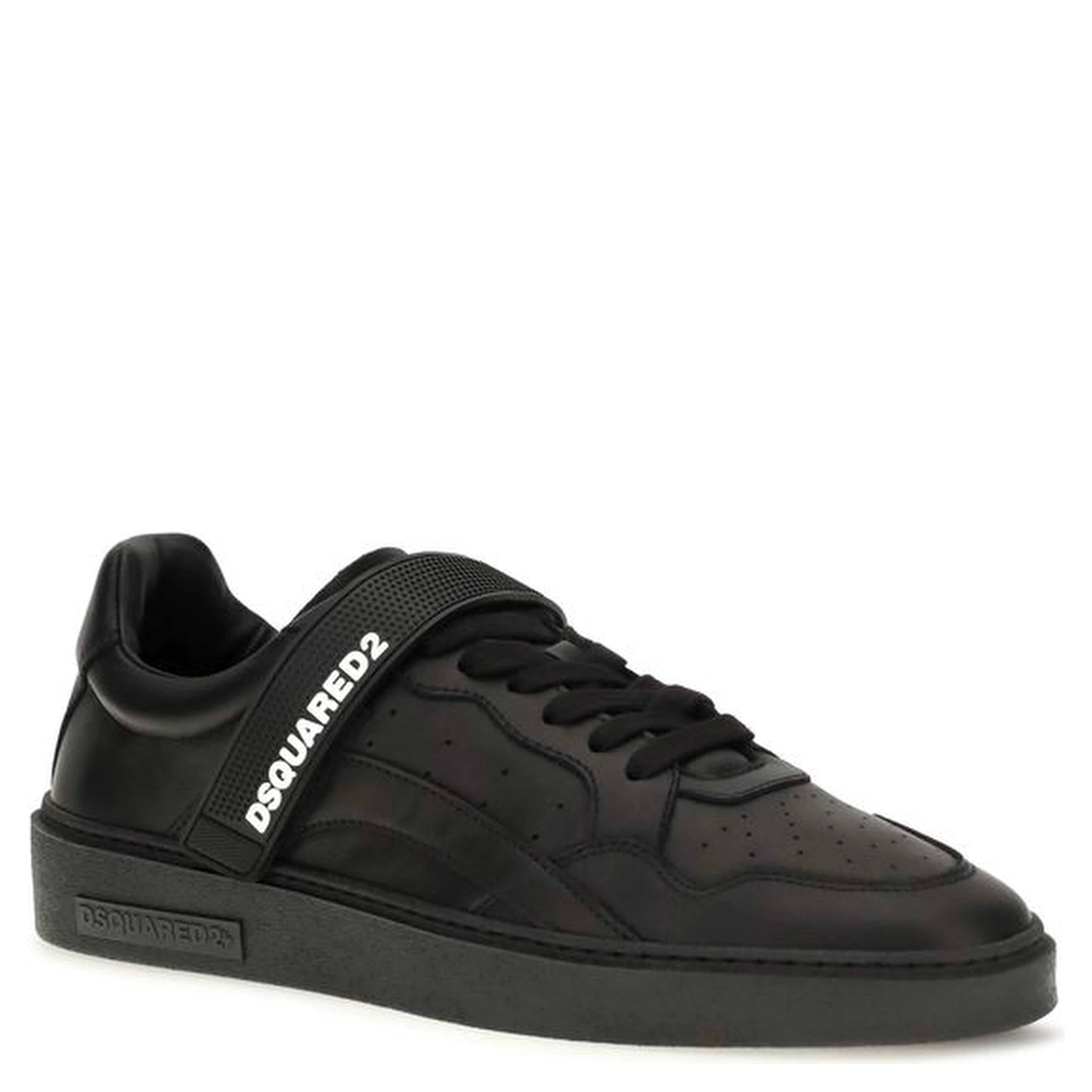 Black Calf Leather Bos Taurus Athletic Sneakers