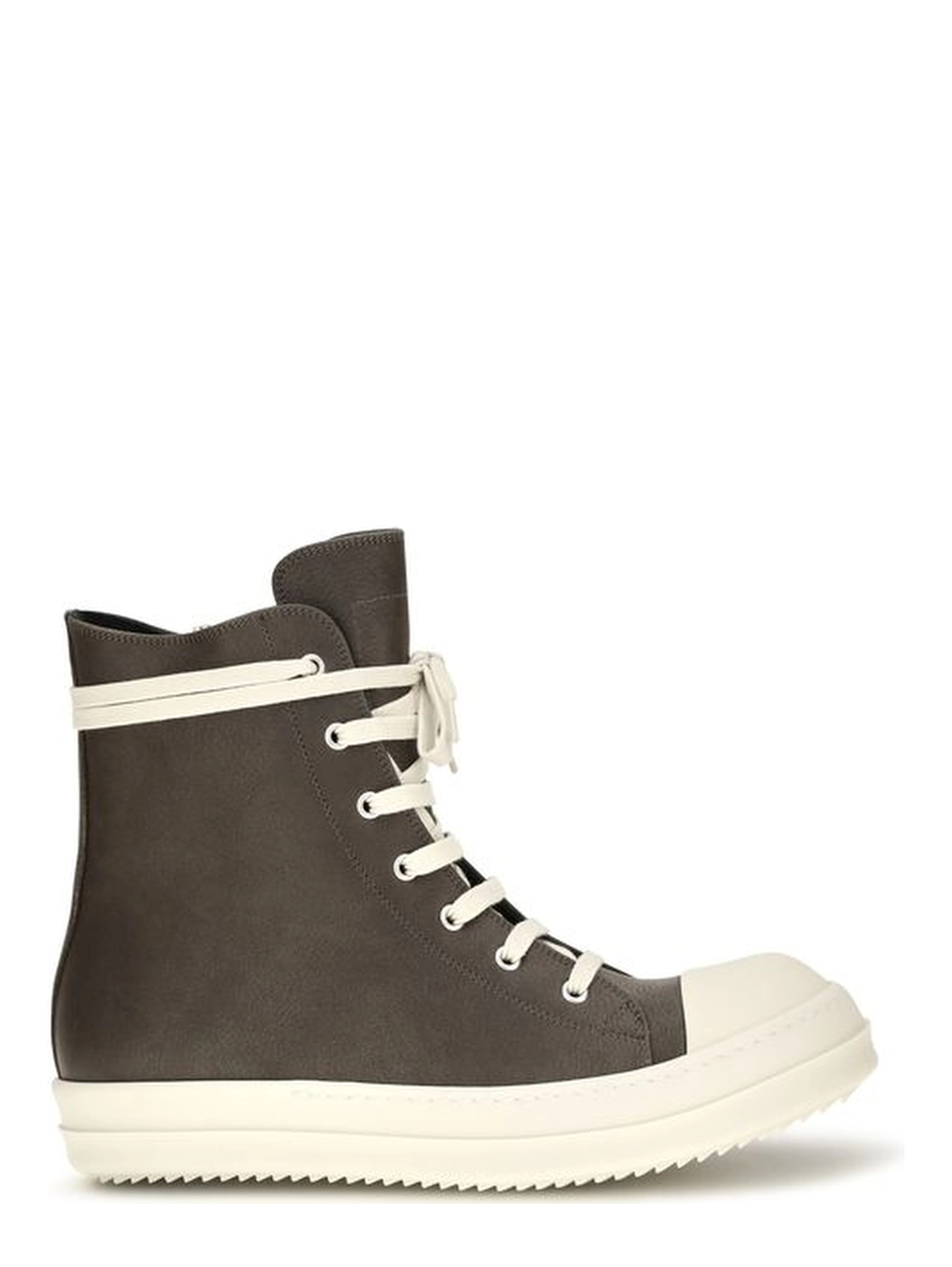 Brown Calf Leather Bos Taurus High Top Sneakers