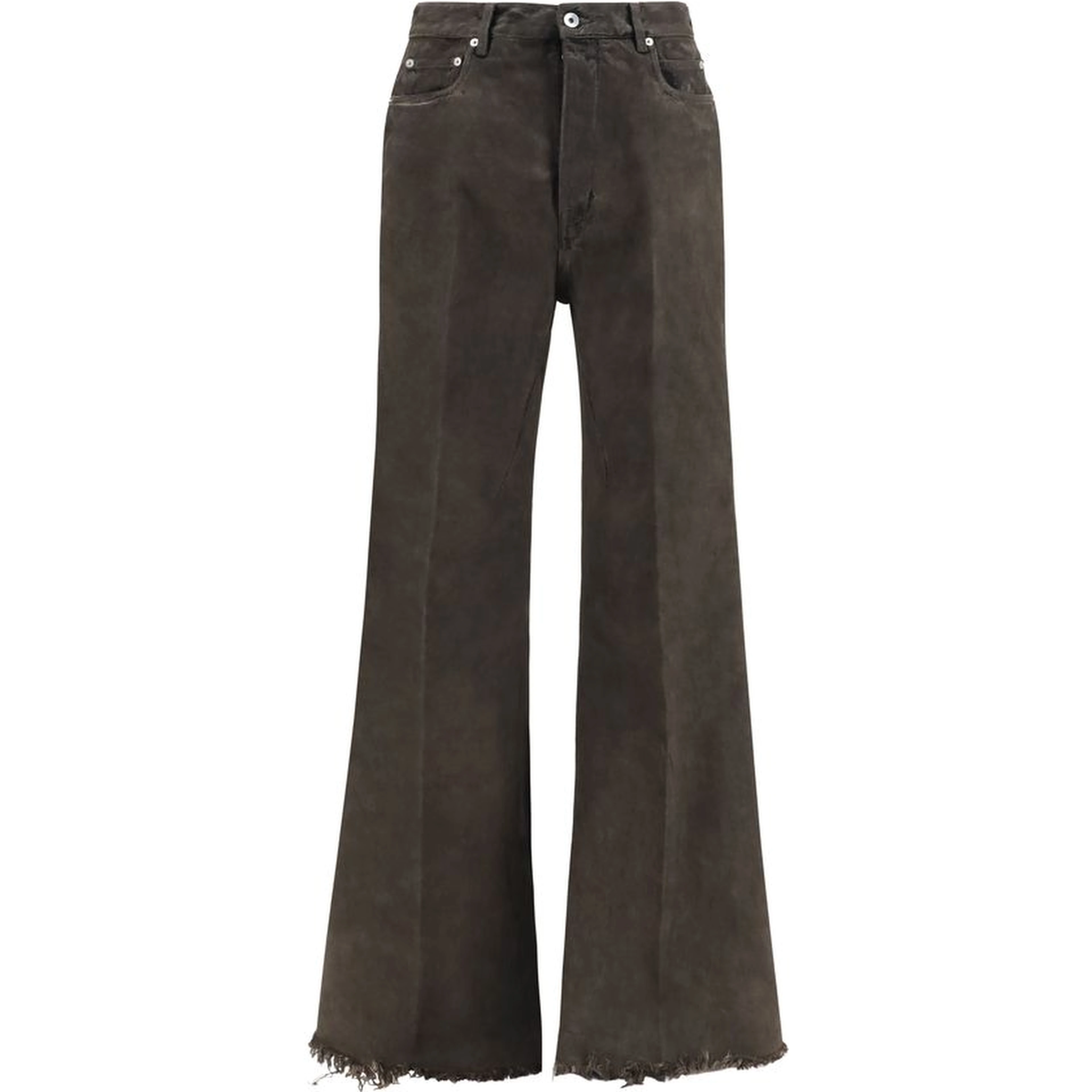 Bicolor Cotton Flared Jeans