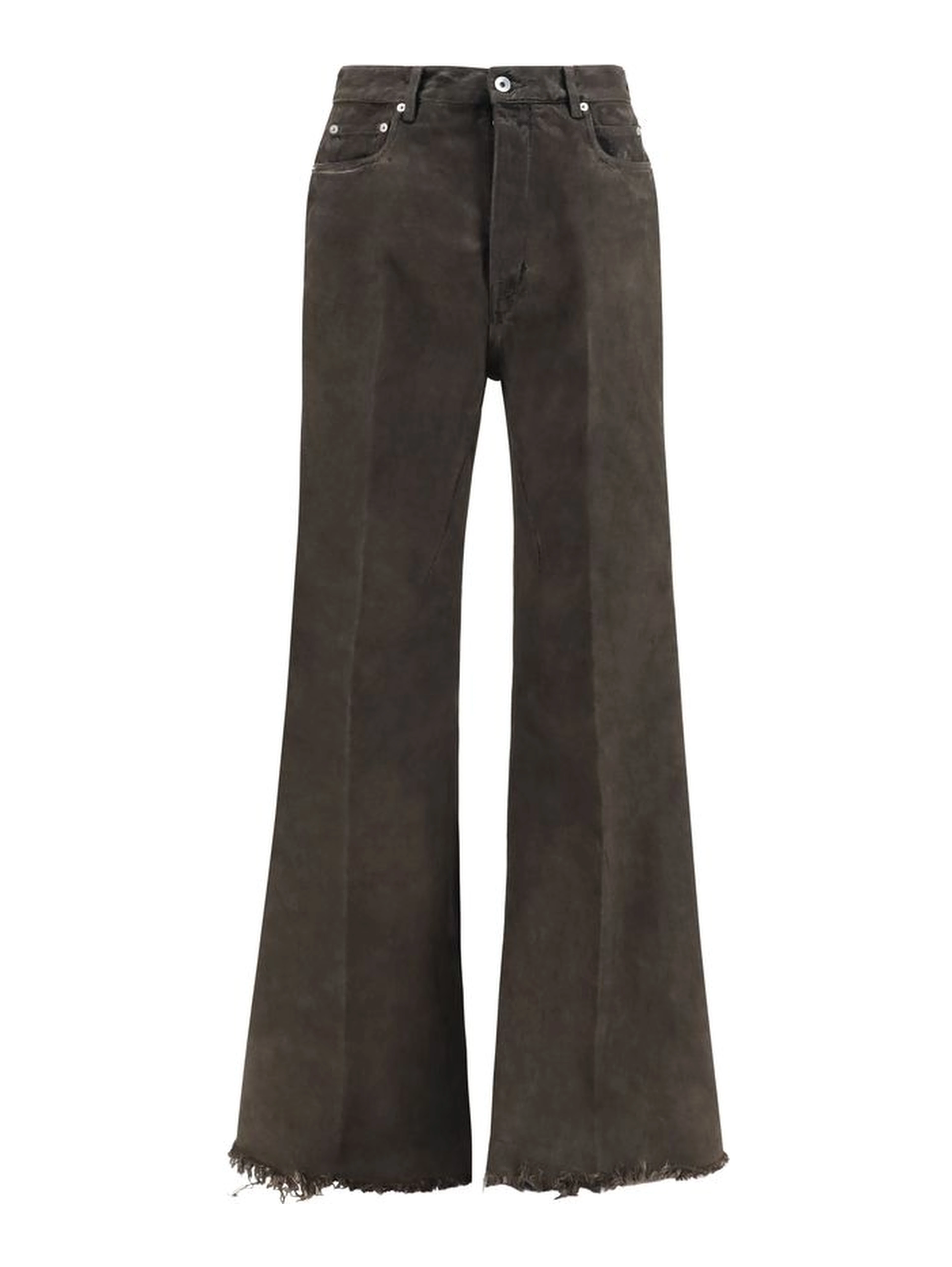 Bicolor Cotton Flared Jeans