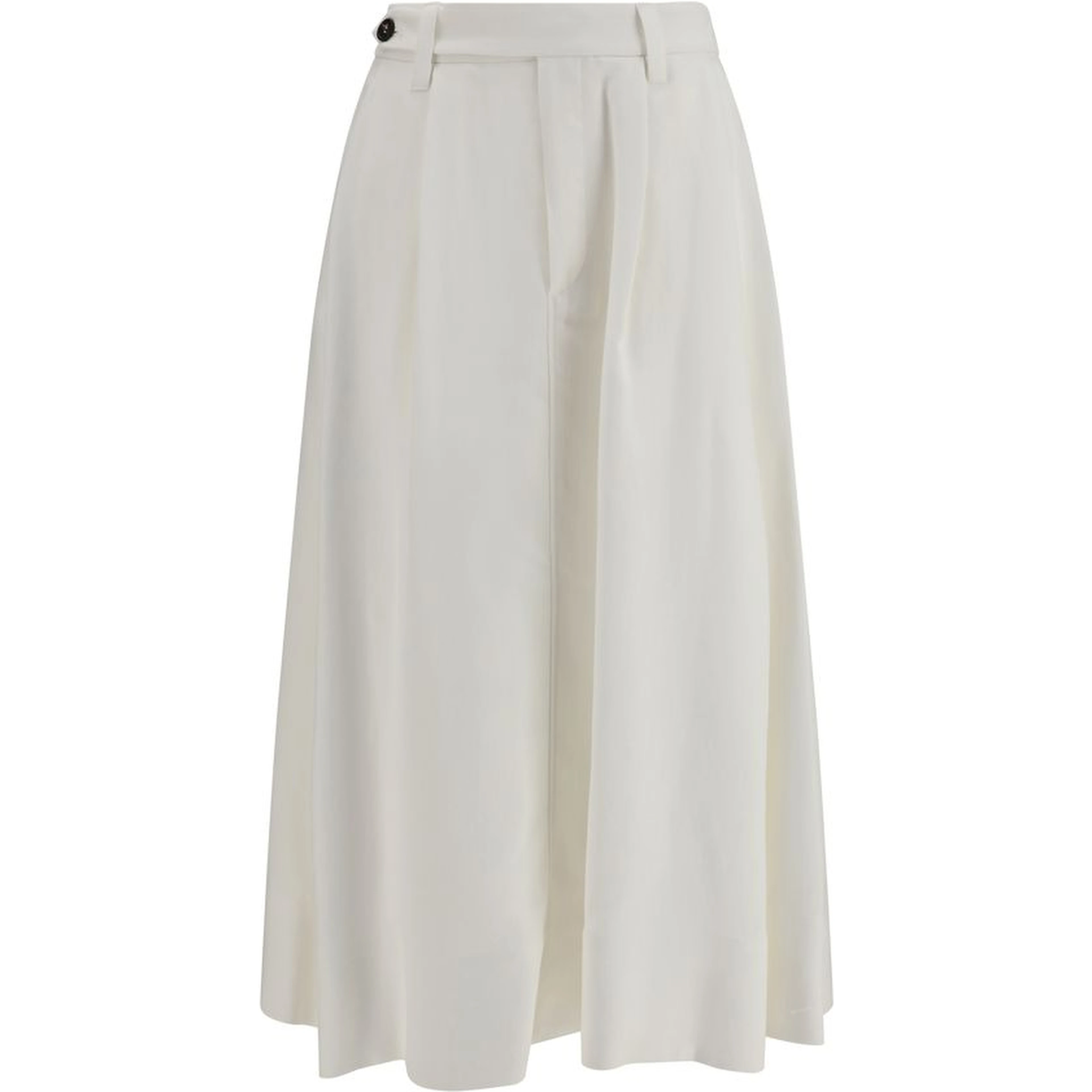 White Viscose Long Skirt