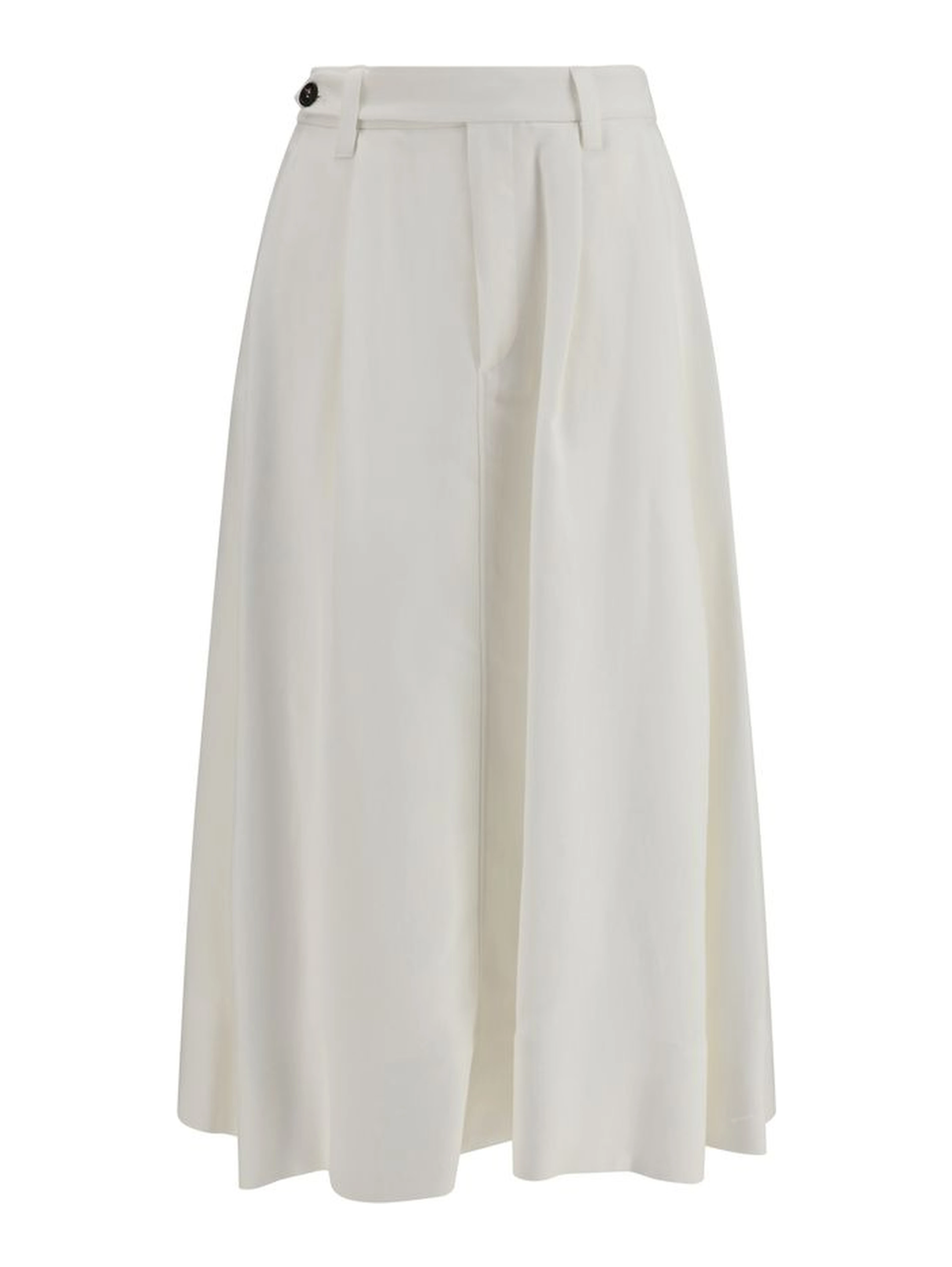 White Viscose Long Skirt
