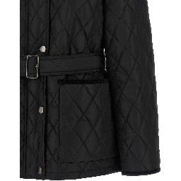 Black Polyamide Full-Length Jacket