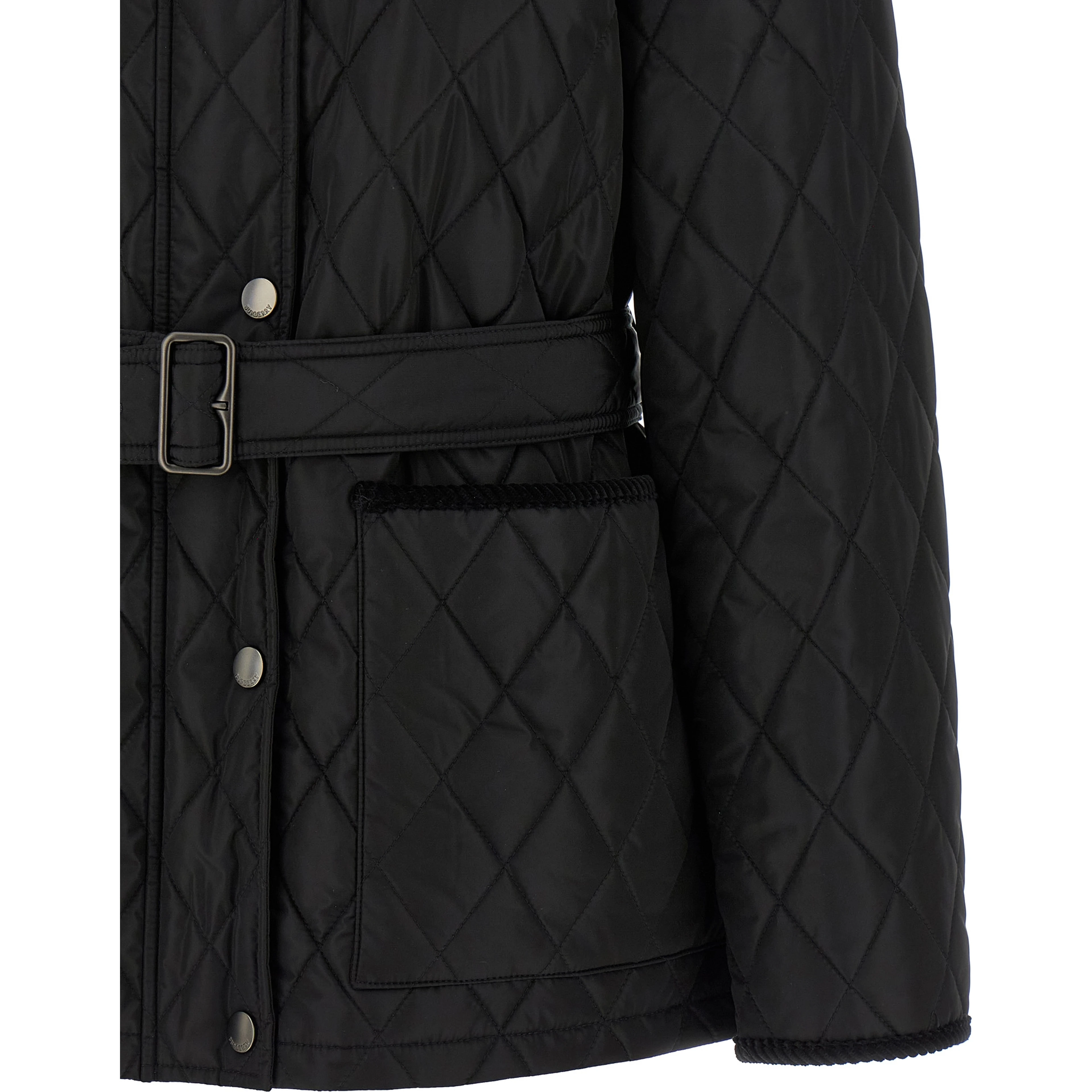 Black Polyamide Full-Length Jacket