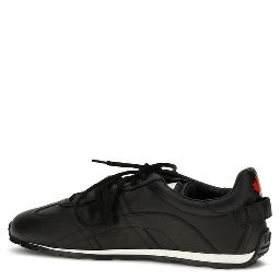 Black Calf Leather Bos Taurus Athletic Sneakers