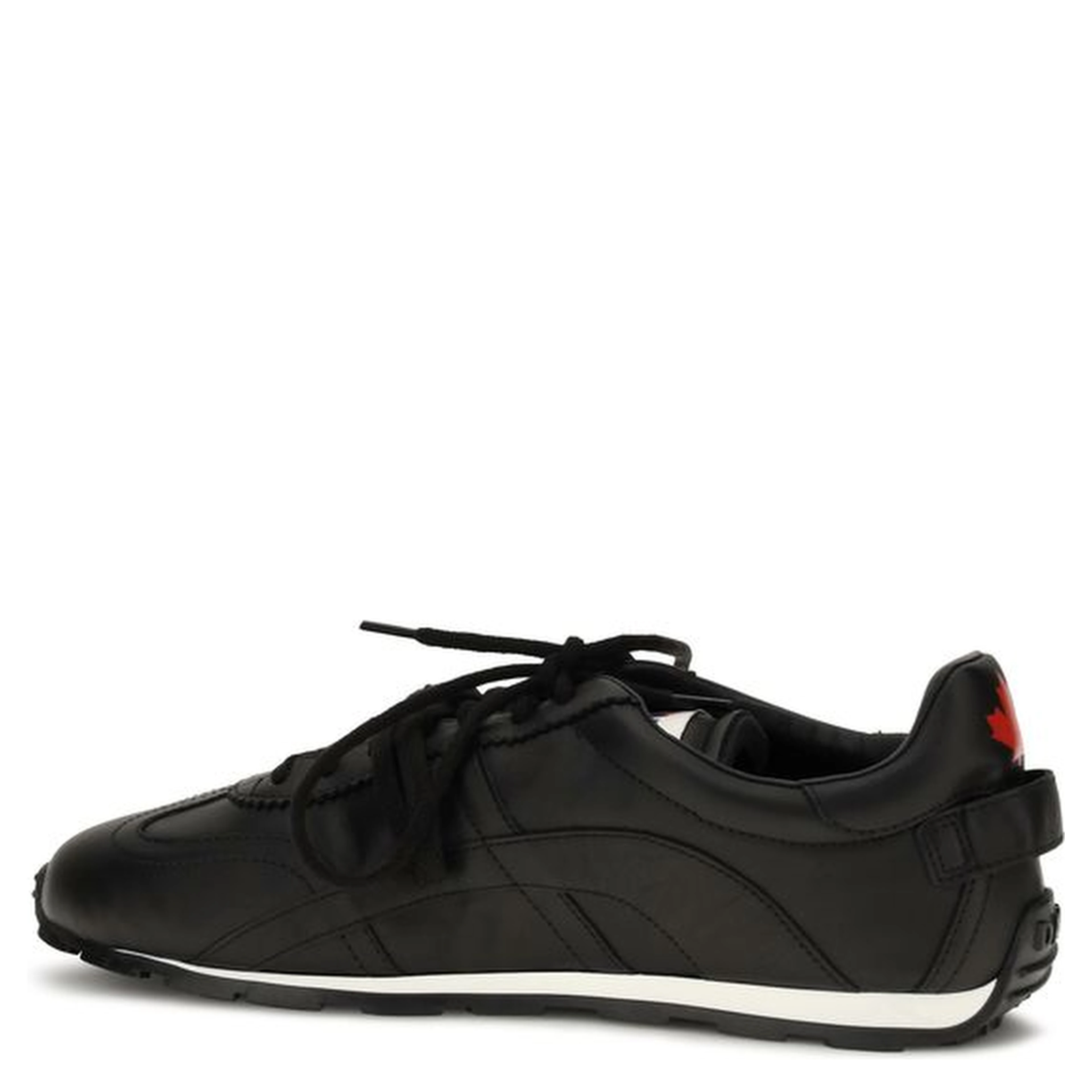 Black Calf Leather Bos Taurus Athletic Sneakers