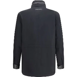 Blue Wool Oves Aries Full-Length Jacket