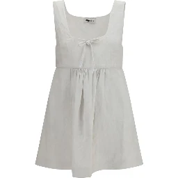 White Linen Casual Dress