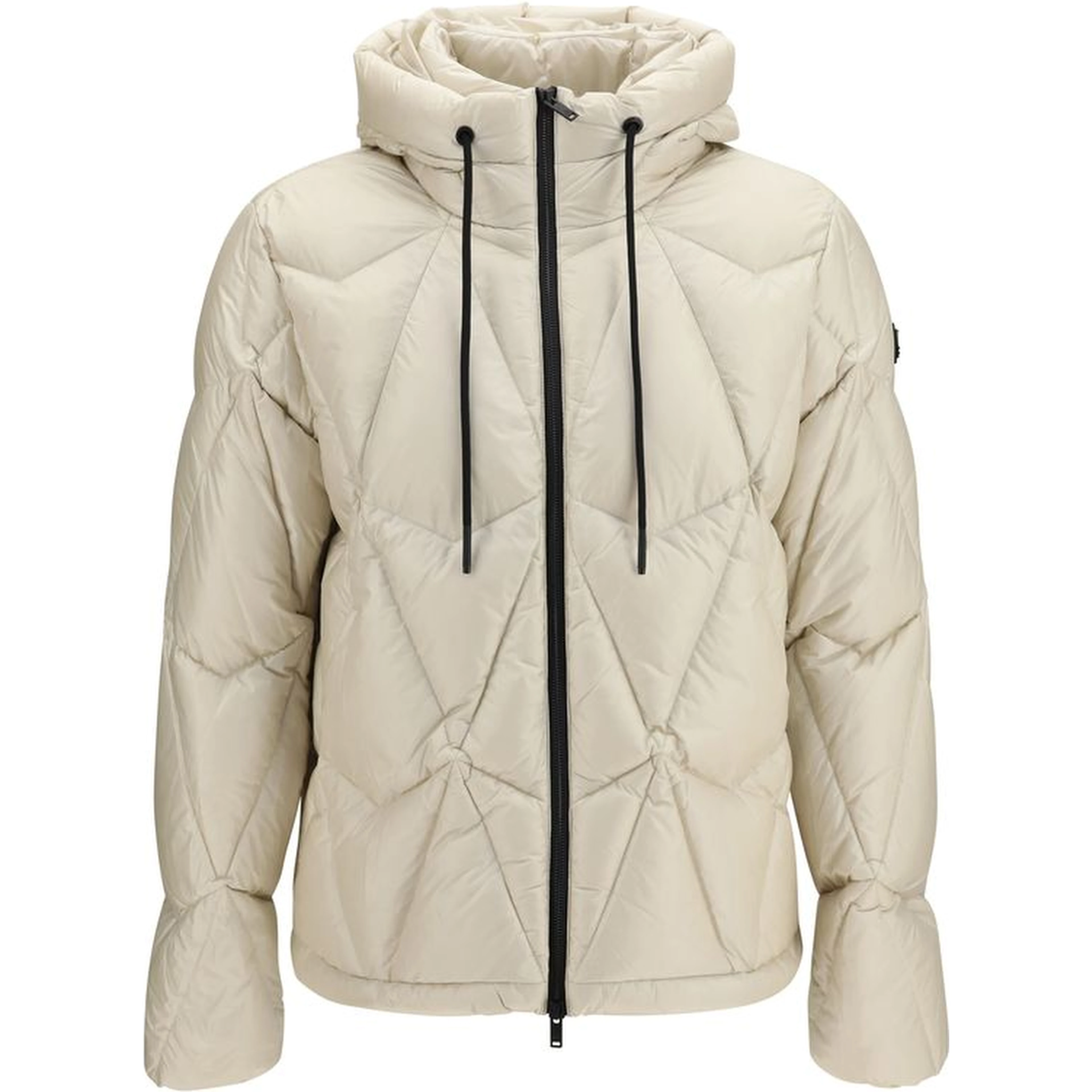 Beige Nylon Full-Length Jacket