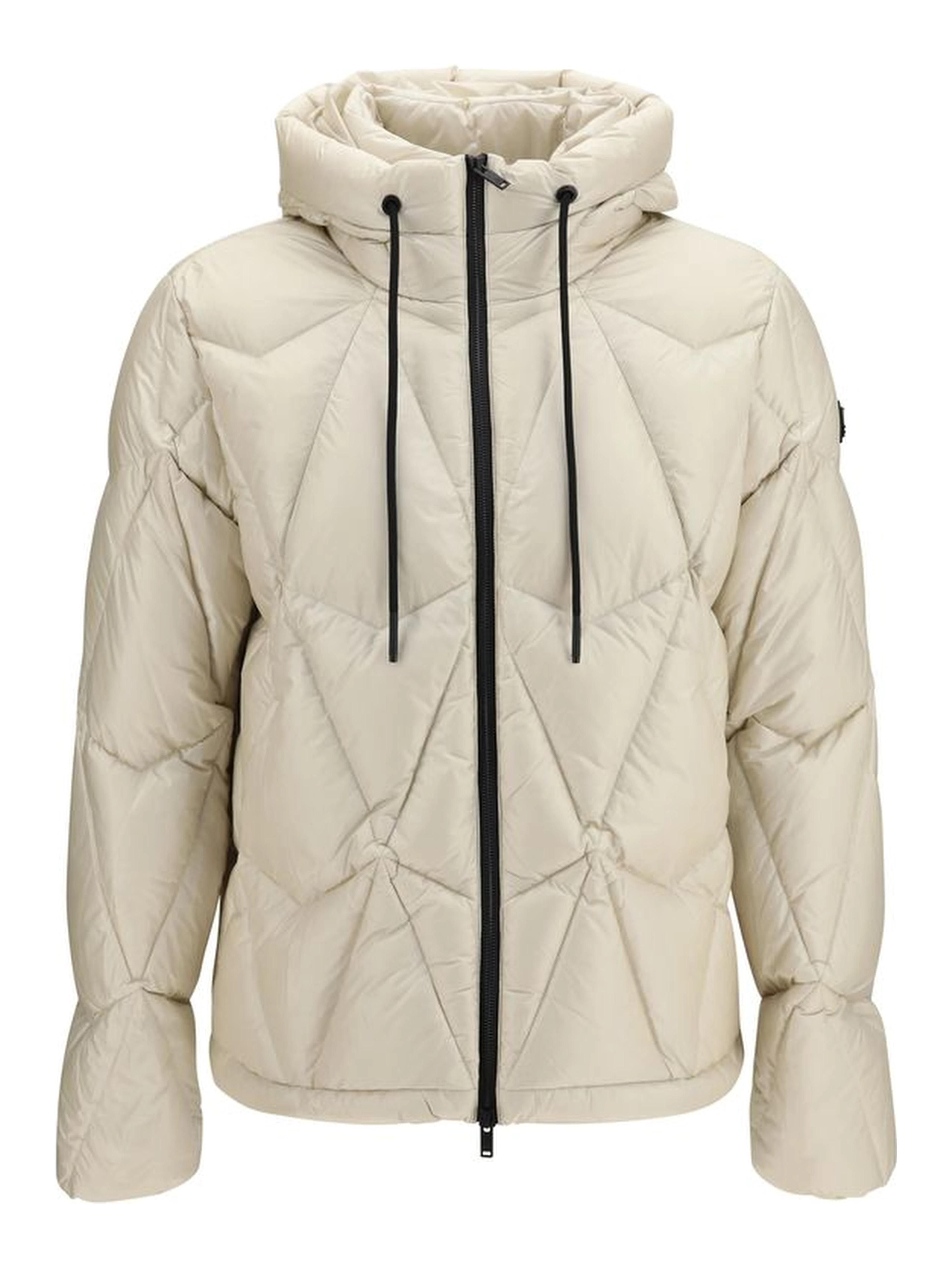 Beige Nylon Full-Length Jacket
