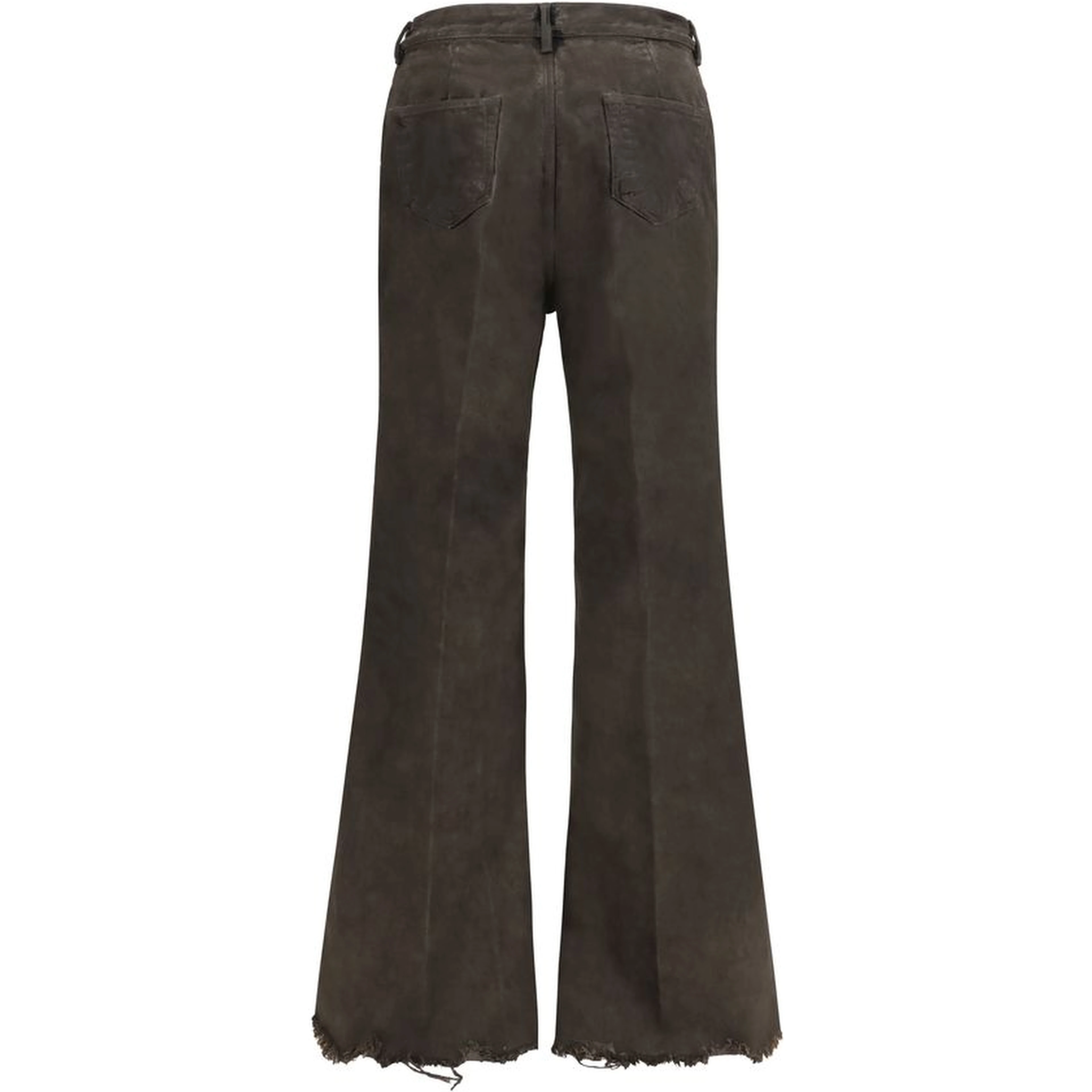 Bicolor Cotton Flared Jeans