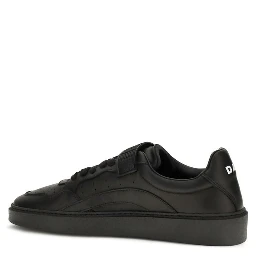 Black Calf Leather Bos Taurus Athletic Sneakers
