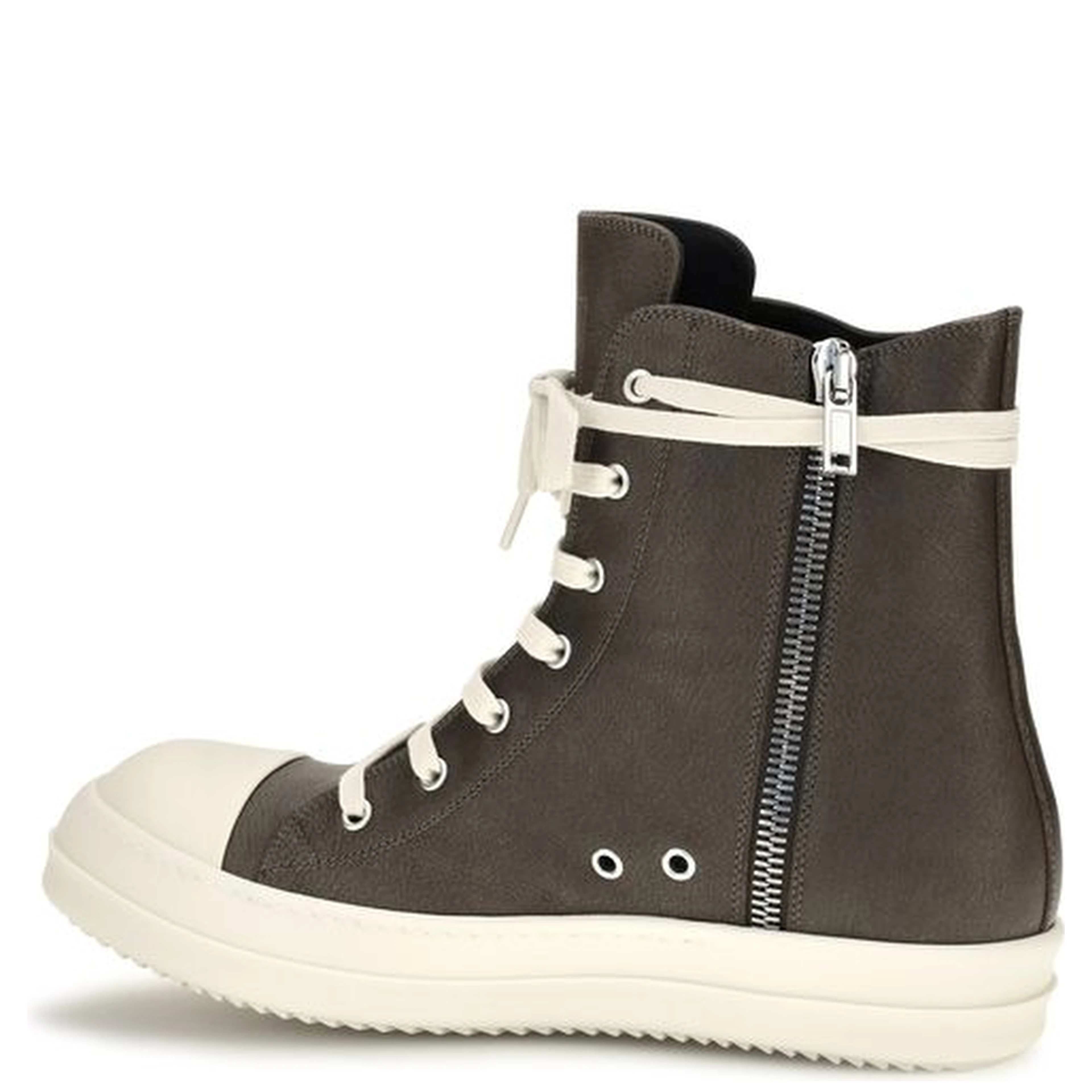 Brown Calf Leather Bos Taurus High Top Sneakers