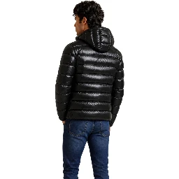 Black Polyamide Full-Length Jacket