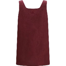 Bordeaux Linen Casual Dress