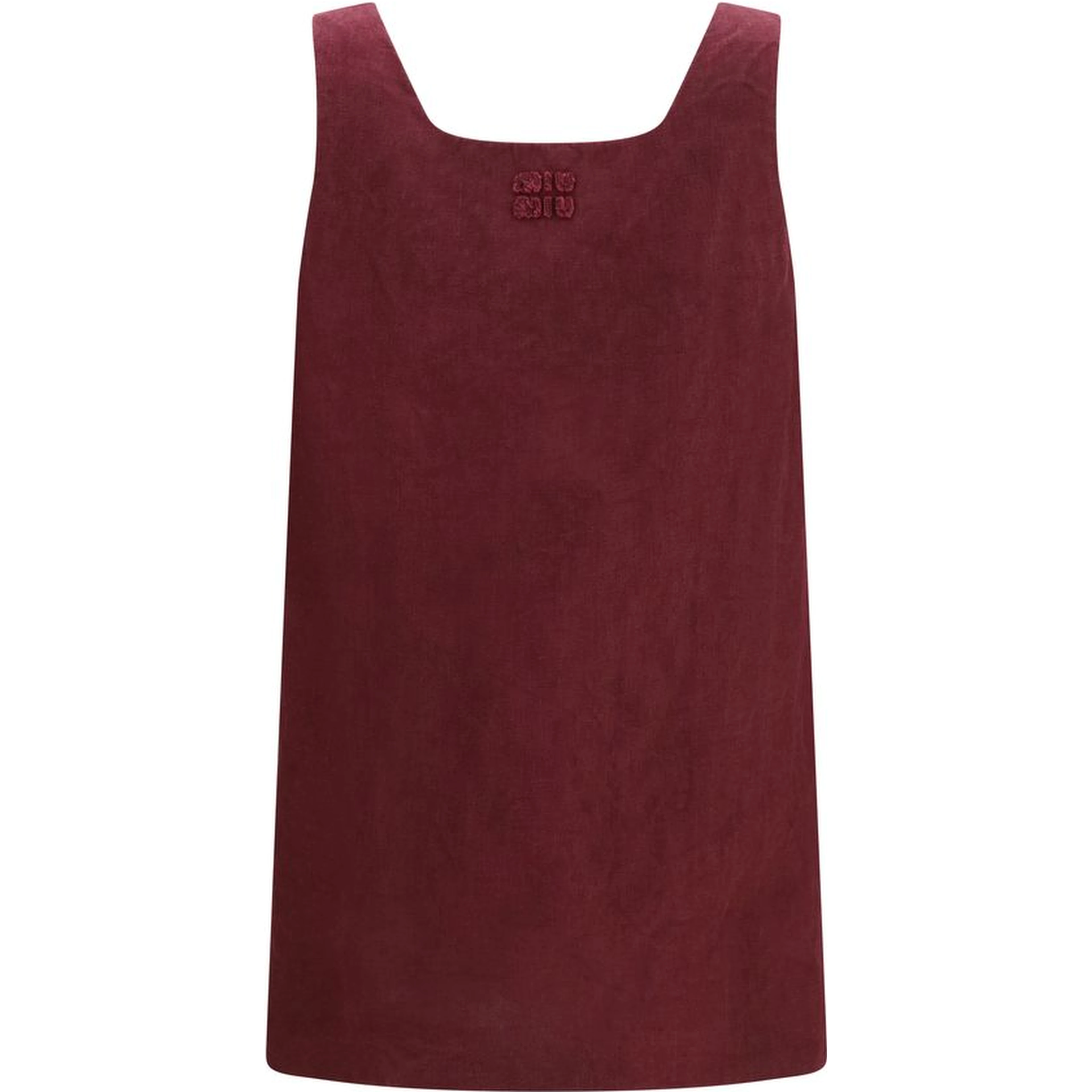 Bordeaux Linen Casual Dress
