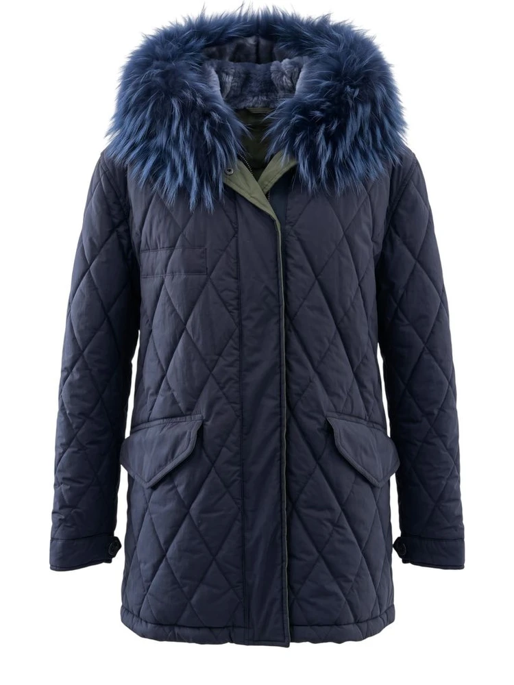 Blue Cotton Women's Jacket