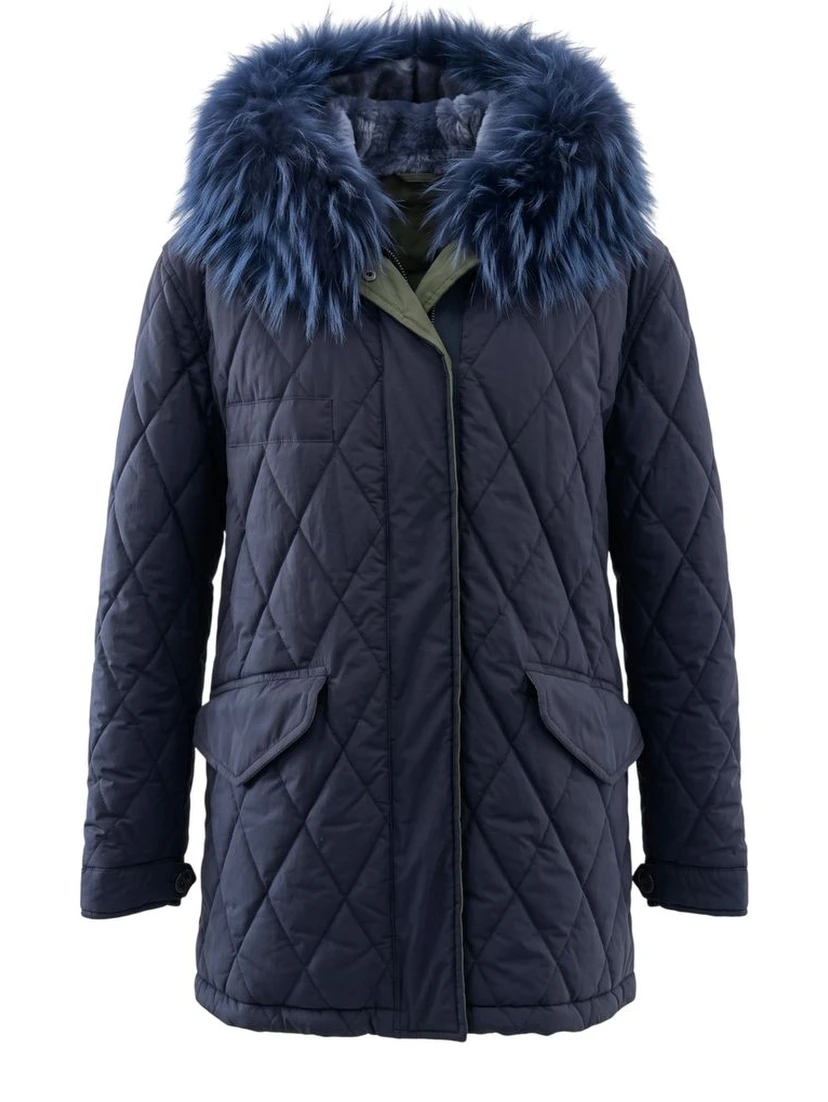 Blue Cotton Women's Jacket