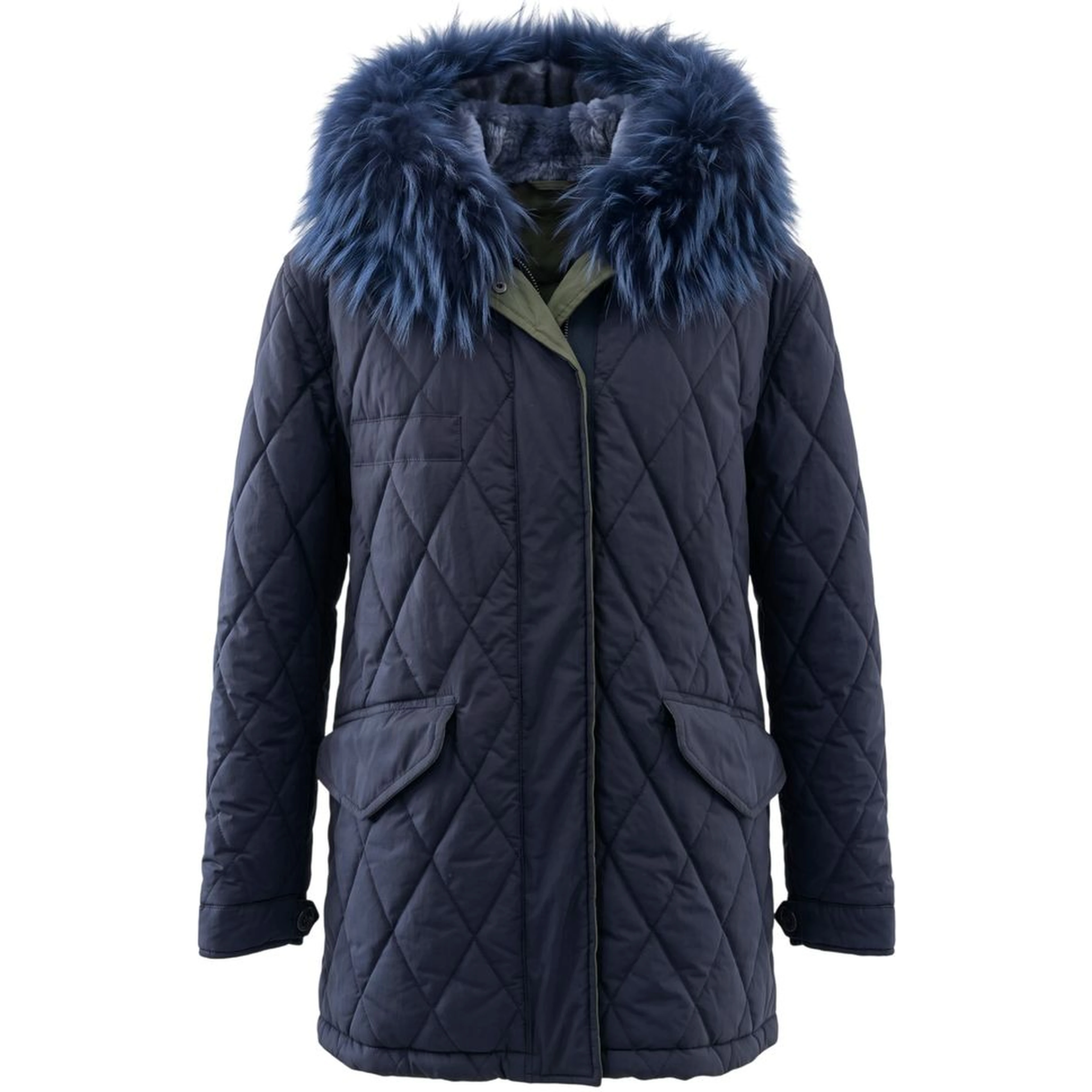 Blue Cotton Women's Jacket