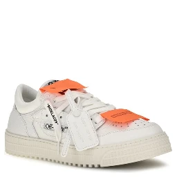 White Calf Leather Bos Taurus Low Top Sneakers