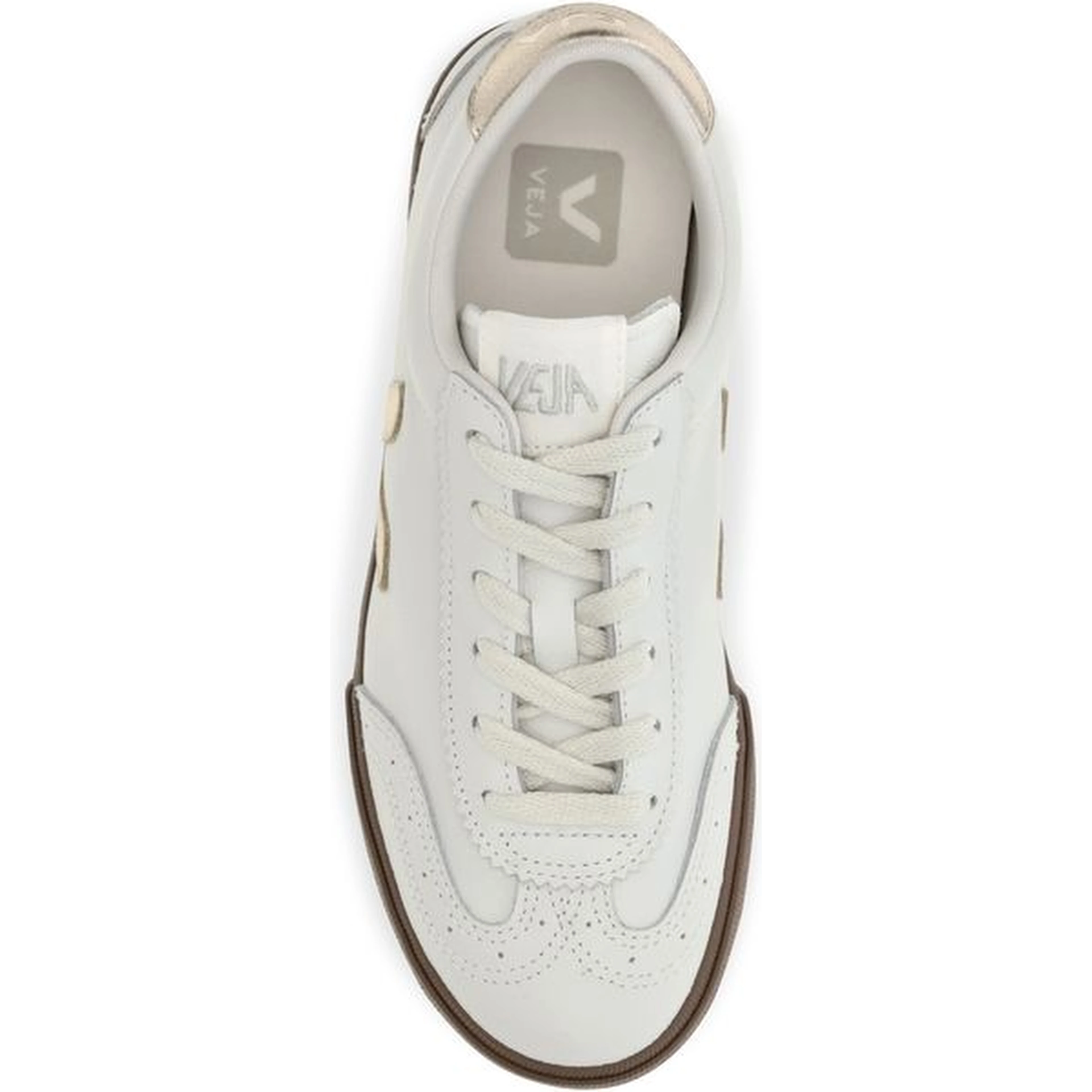 White Calf Leather Bos Taurus Low Top Sneakers