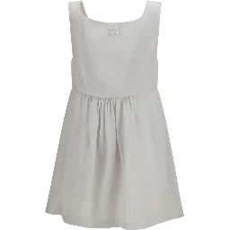 White Linen Casual Dress