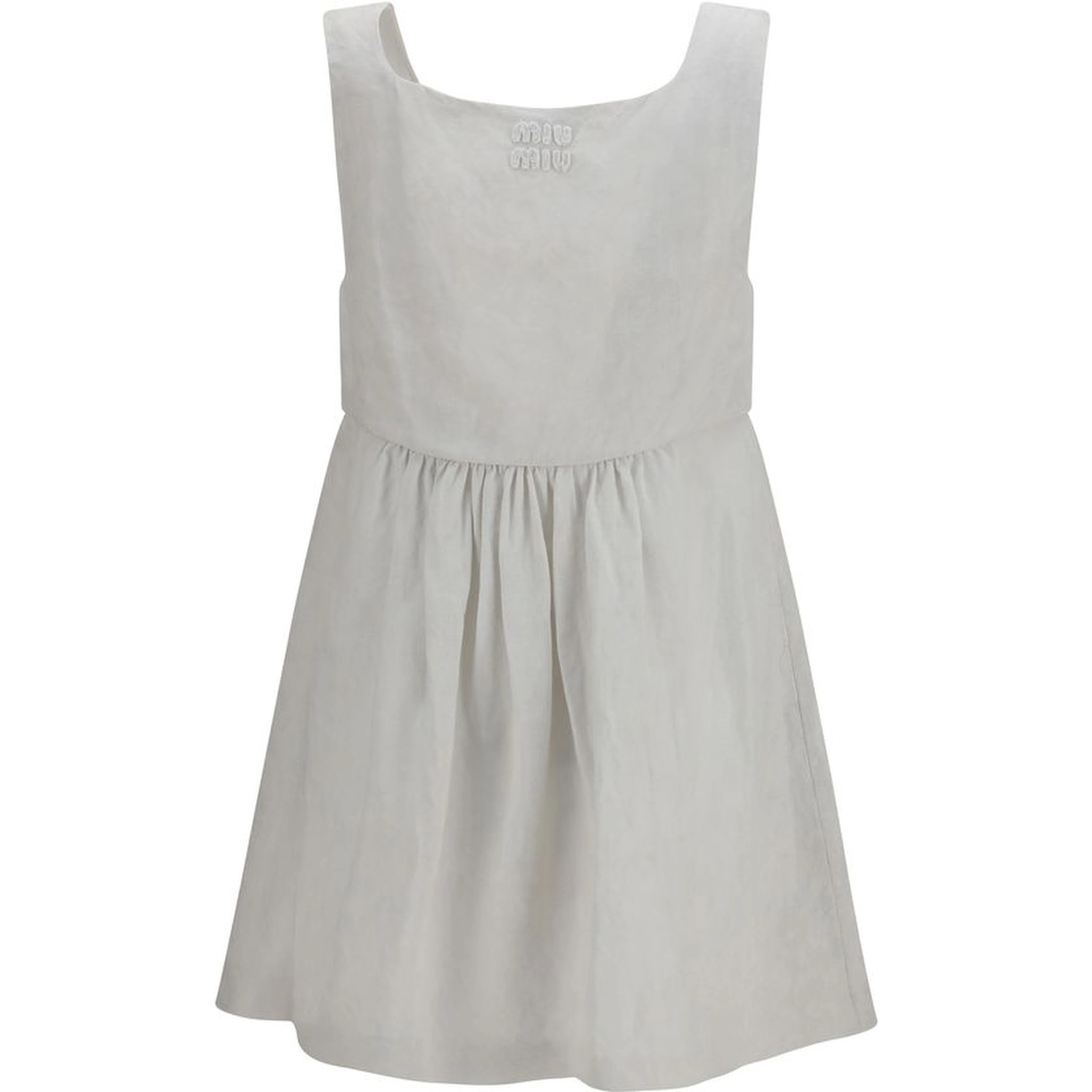 White Linen Casual Dress