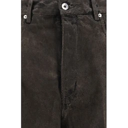 Bicolor Cotton Flared Jeans