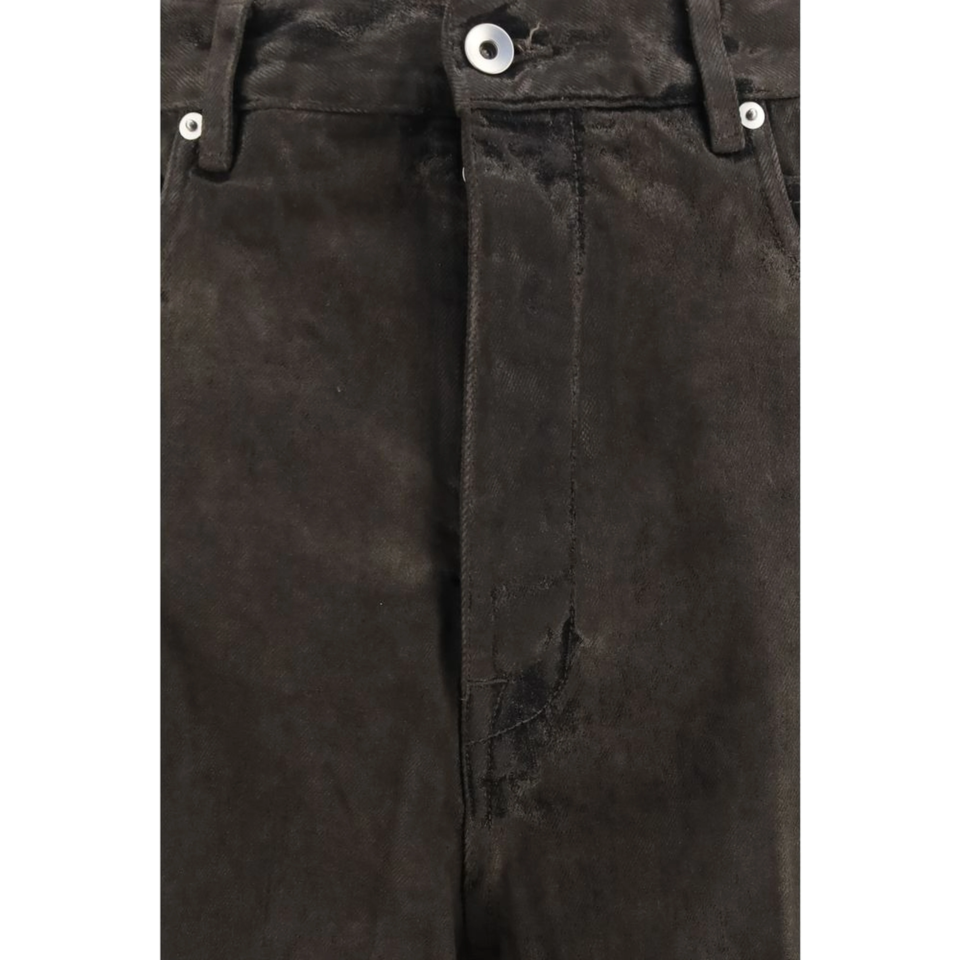 Bicolor Cotton Flared Jeans