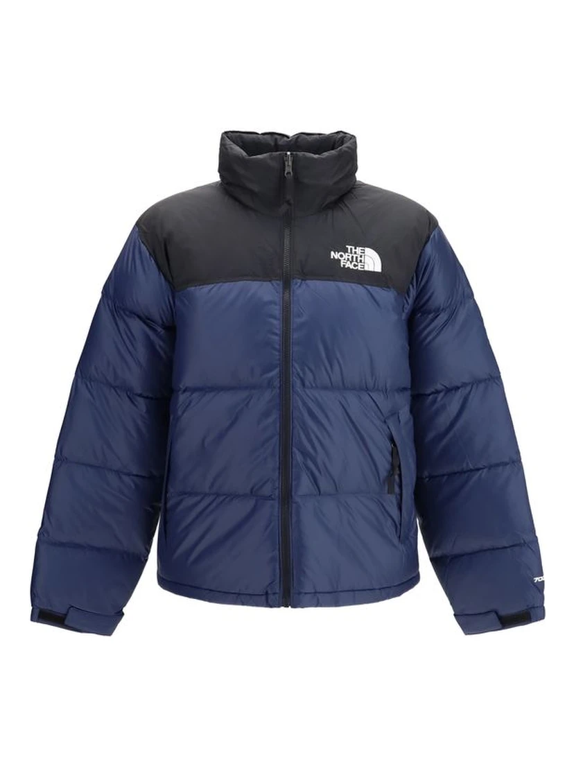 Blue Nylon Full-Length Jacket