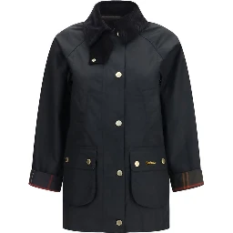 Black Cotton Full-Length Jacket