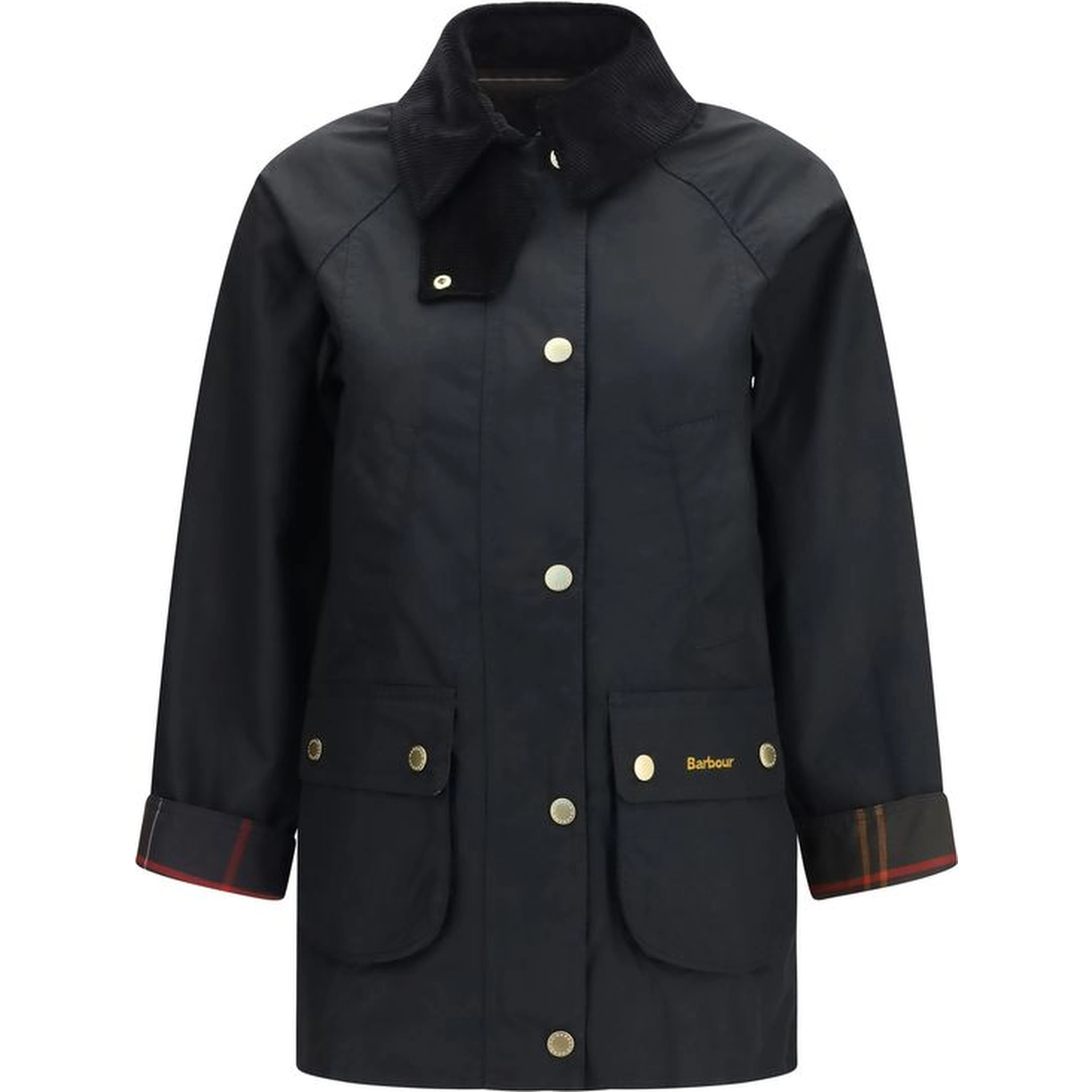 Black Cotton Full-Length Jacket