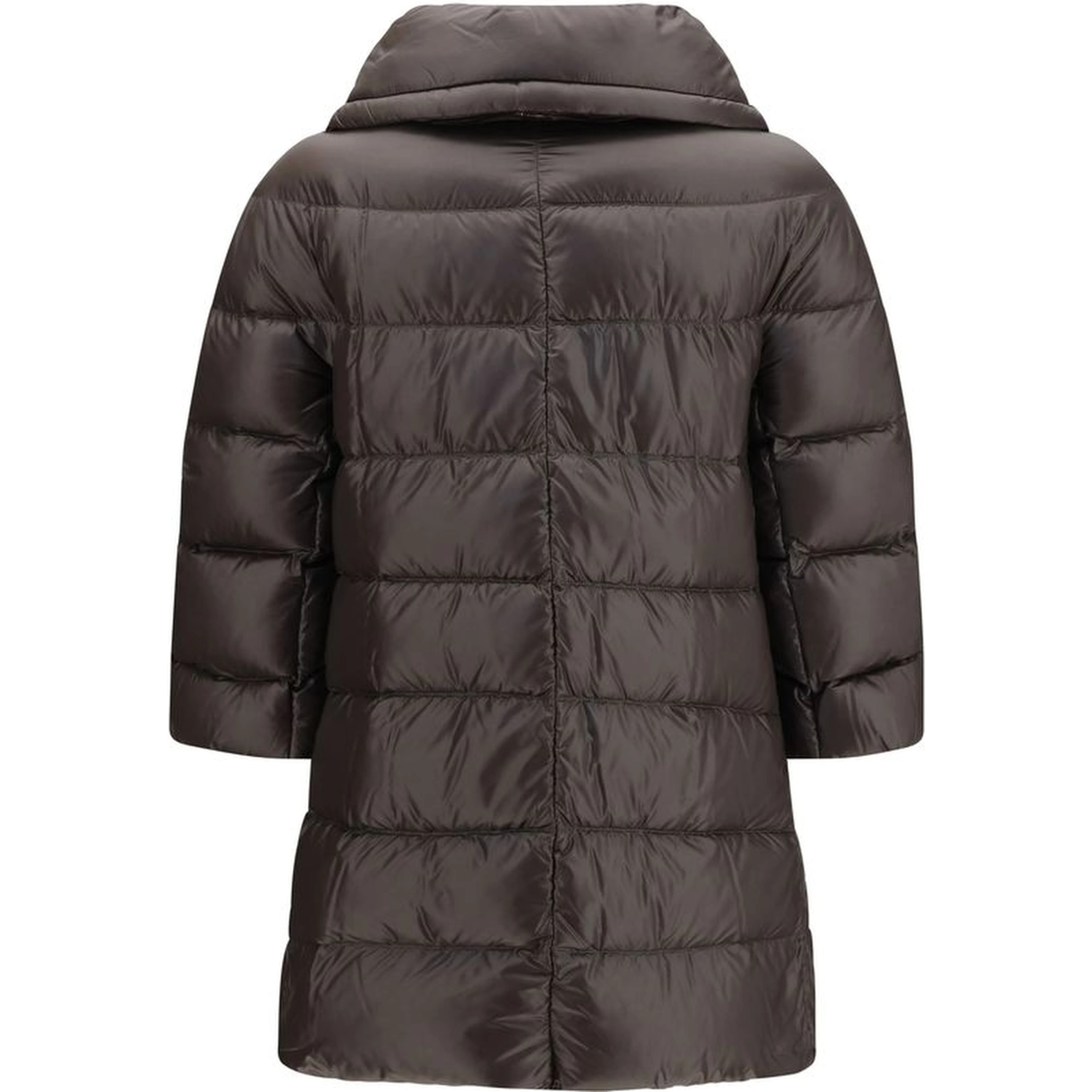 Gray Polyester Full-Length Jacket