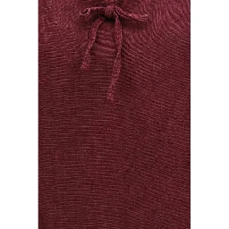 Bordeaux Linen Casual Dress