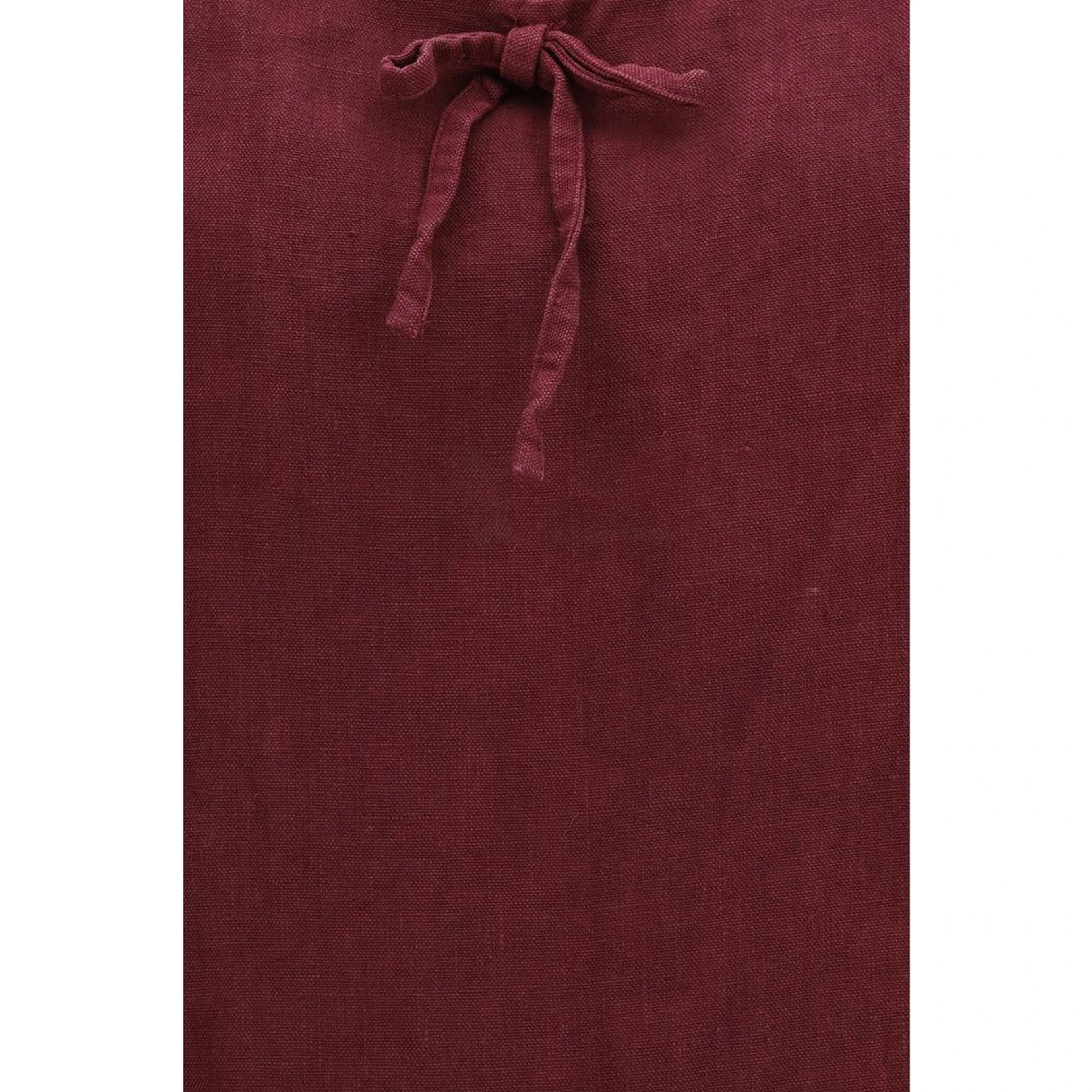 Bordeaux Linen Casual Dress
