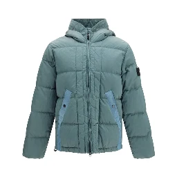 Bicolor Polyamide Full-Length Jacket