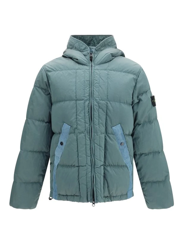 Bicolor Polyamide Full-Length Jacket