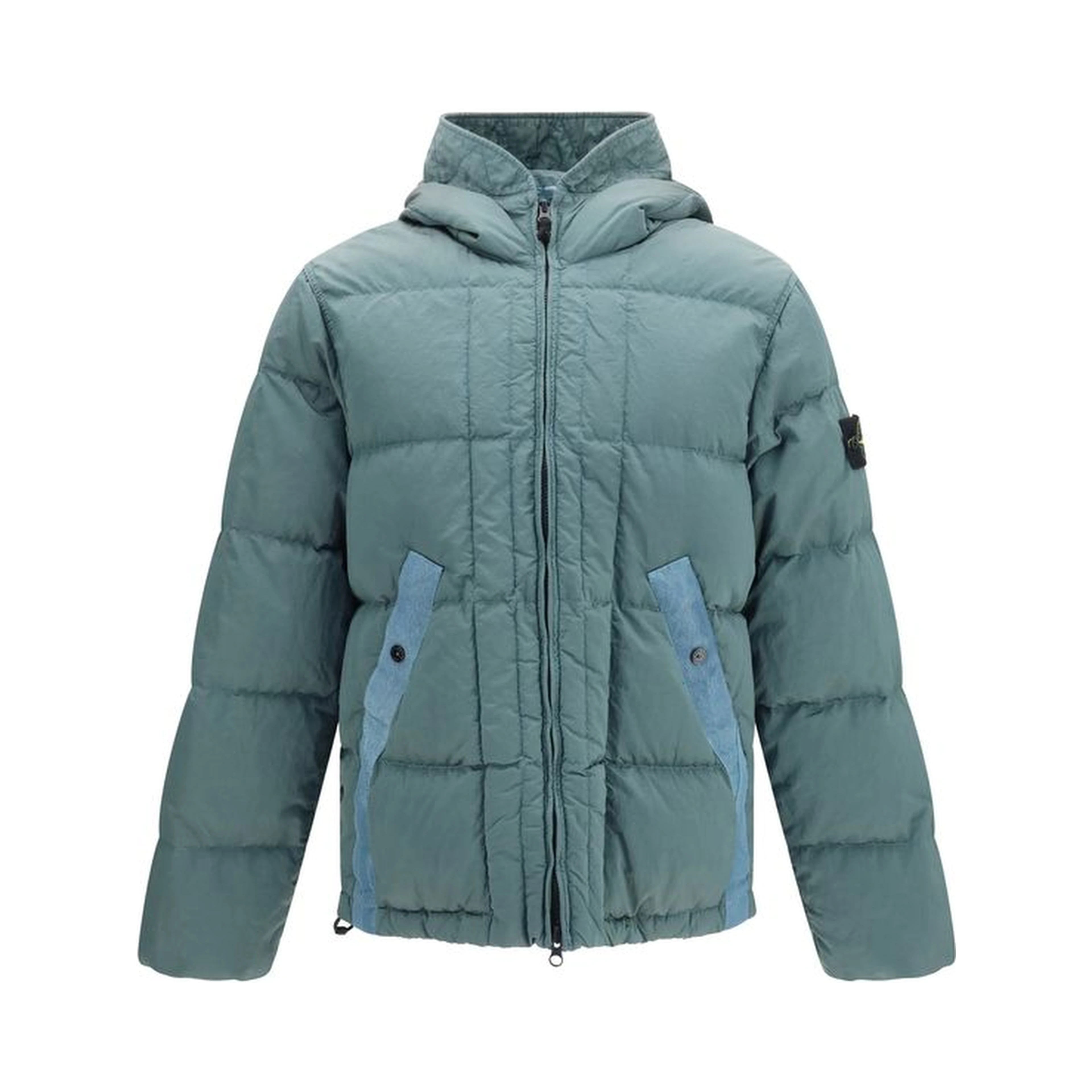 Bicolor Polyamide Full-Length Jacket