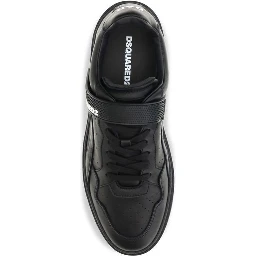 Black Calf Leather Bos Taurus Athletic Sneakers
