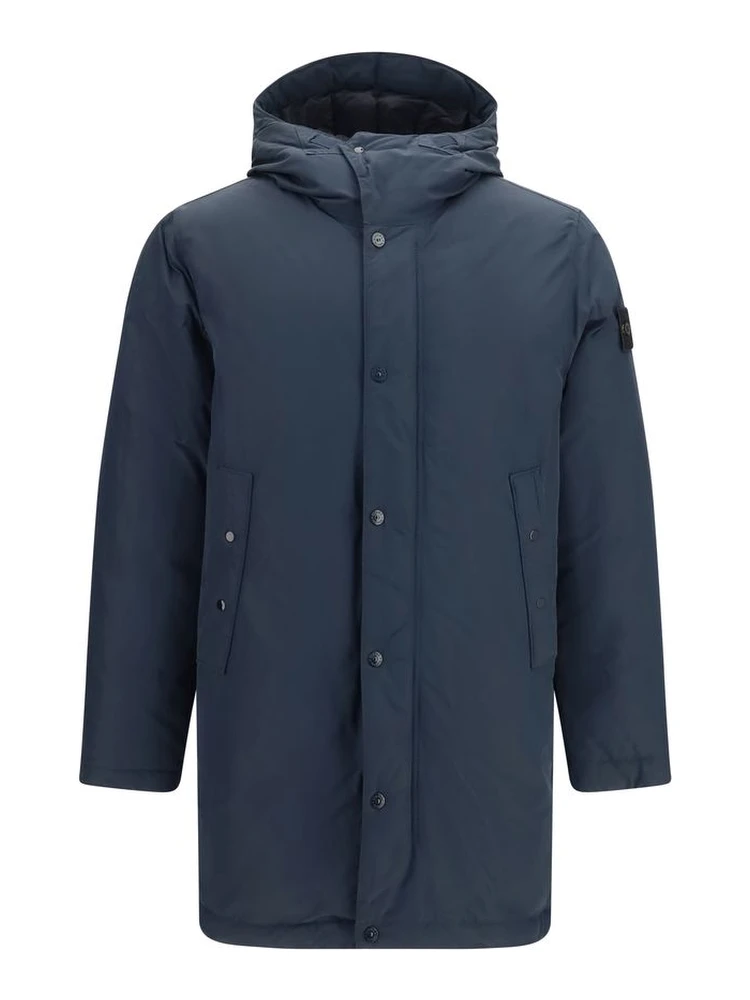 Blue Polyester Coat