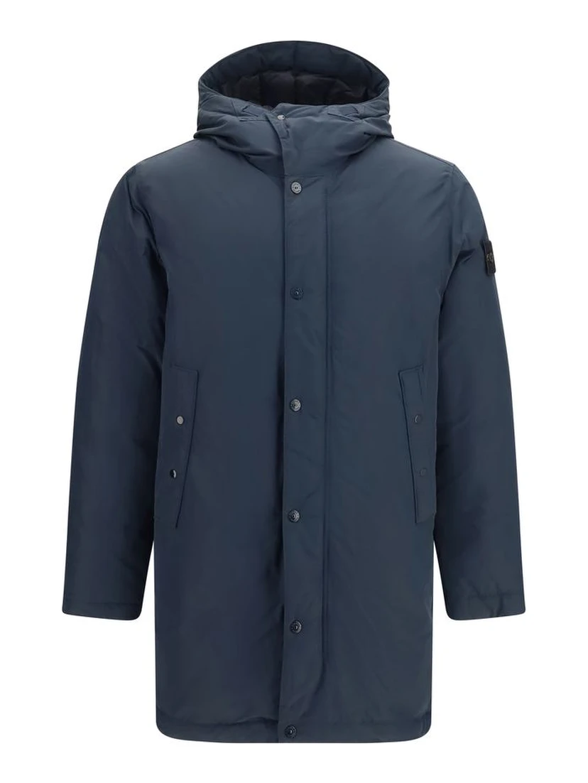 Blue Polyester Coat